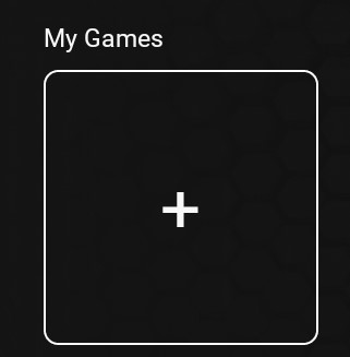 "Create new game" page