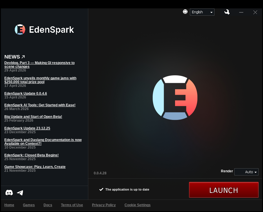 EdenSpark Launcher running under Proton