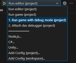 Run game with debug mode